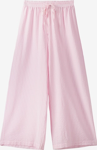 Wide Leg Pantalon Bershka en rose : devant