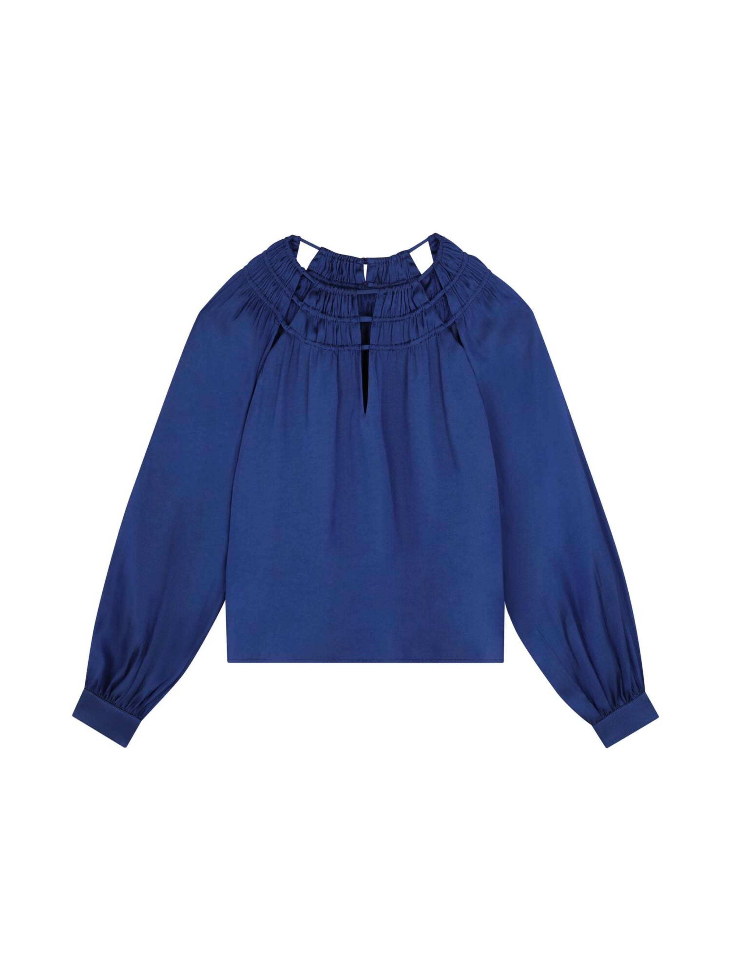 Scalpers Blouse 'Saten' in Blue: front