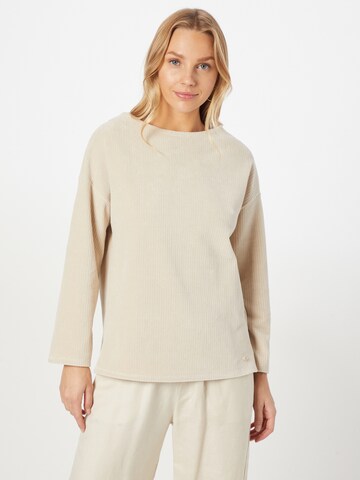 Sweat-shirt TOM TAILOR en beige : devant