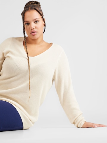 Vero Moda Curve Pullover 'New Lexsun' i beige