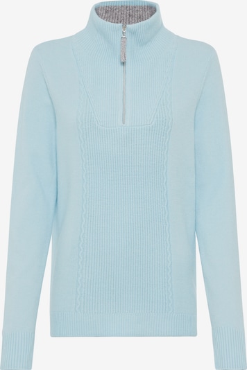 Olsen Pullover 'Henny', Troyer-Kragen in S in hellblau, Produktansicht