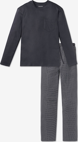 SCHIESSER - Pijama largo en gris: frente