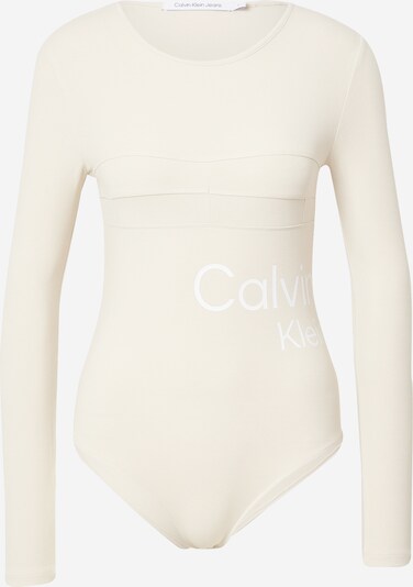 Calvin Klein Jeans Тениска боди в слонова кост / мръсно бяло, Преглед на продукта
