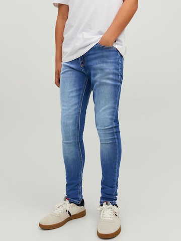 Coupe slim Jean 'Liam' Jack & Jones Junior en bleu : devant