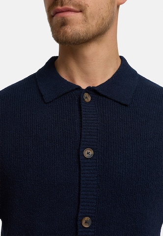 INDICODE JEANS Gebreid vest 'Daxmark' in Blauw