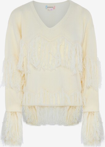 ebeeza Sweater in White: front