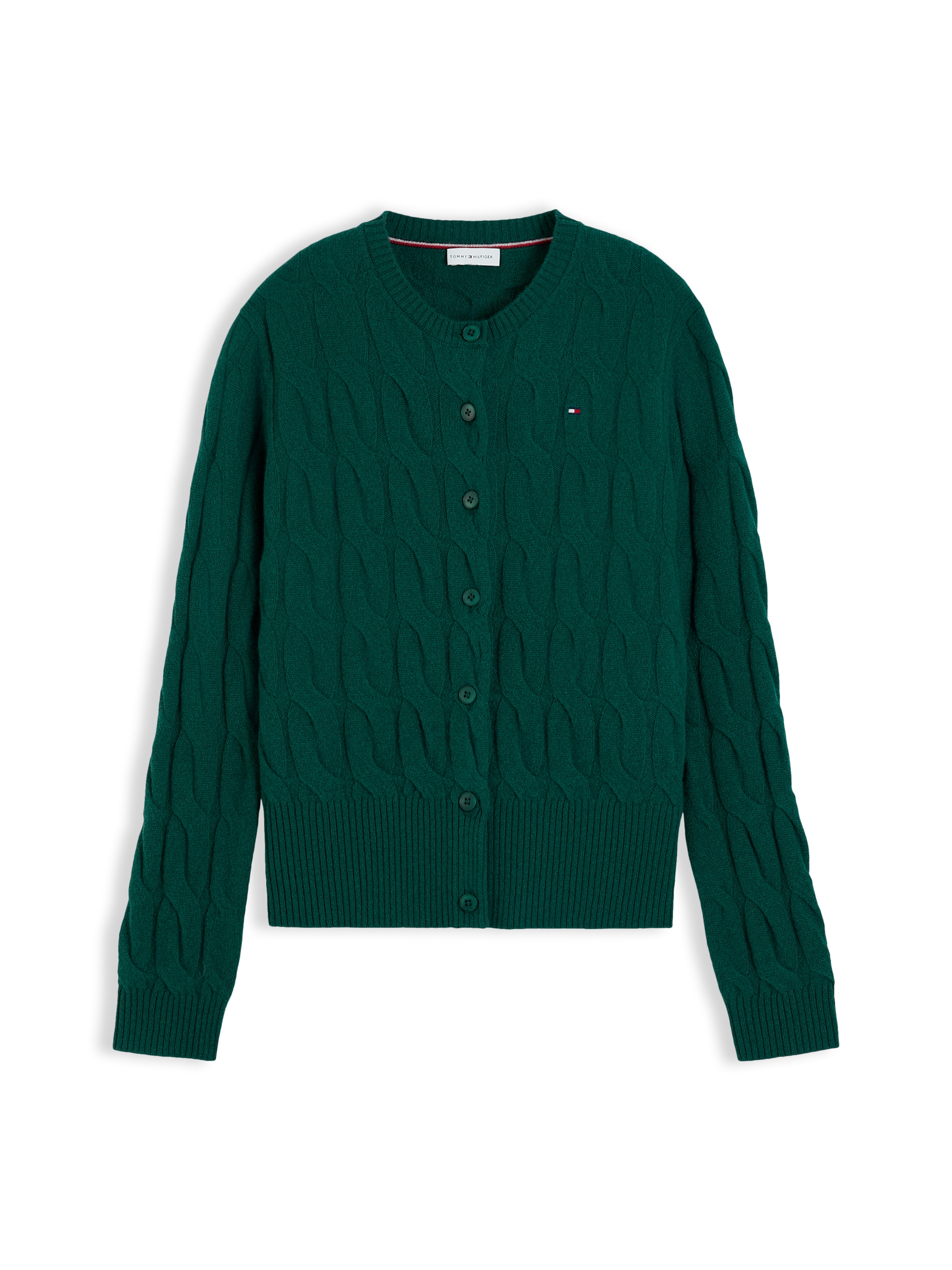 TOMMY HILFIGER - Cárdigan en verde: frente