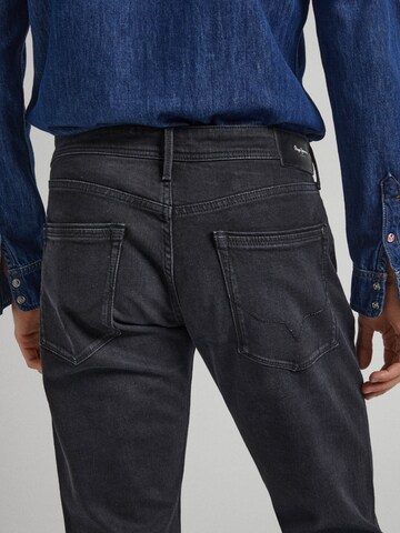 melns Pepe Jeans Piegulošs Džinsi 'Stanley'