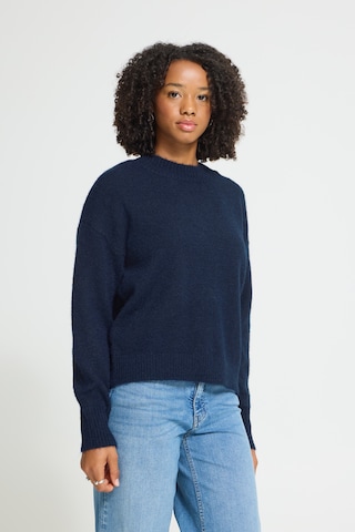 ICHI Pullover 'SAGE LS2 ' in Blau: Vorderseite
