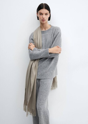 MANGO Wide leg Pants 'Camila' in Grey