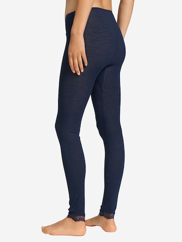 Hanro Skinny Leggings ' Woolen Lace ' in Blauw