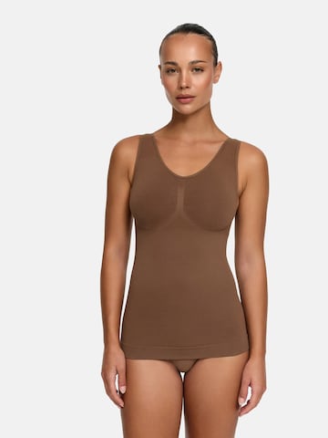 Haut modelant 'Figurformendes Shapewear Tanktop' cfab en marron : devant