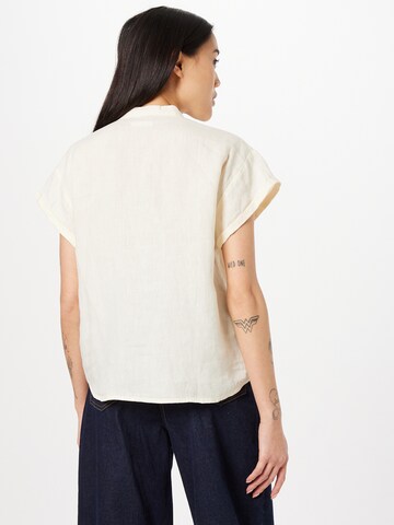 KnowledgeCotton Apparel Bluse 'Aster' in Beige