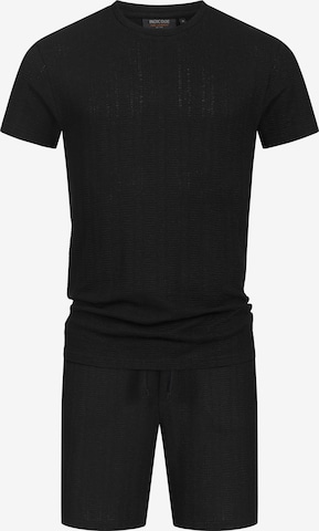 INDICODE JEANS Hausanzug 'Gelo' in Schwarz: Vorderseite