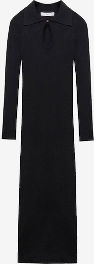MANGO Gebreide jurk 'Coletas' in de kleur Zwart, Productweergave