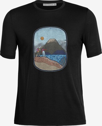 ICEBREAKER Shirt 'M Tech Lite II SS Herd Path' in Schwarz: predná strana
