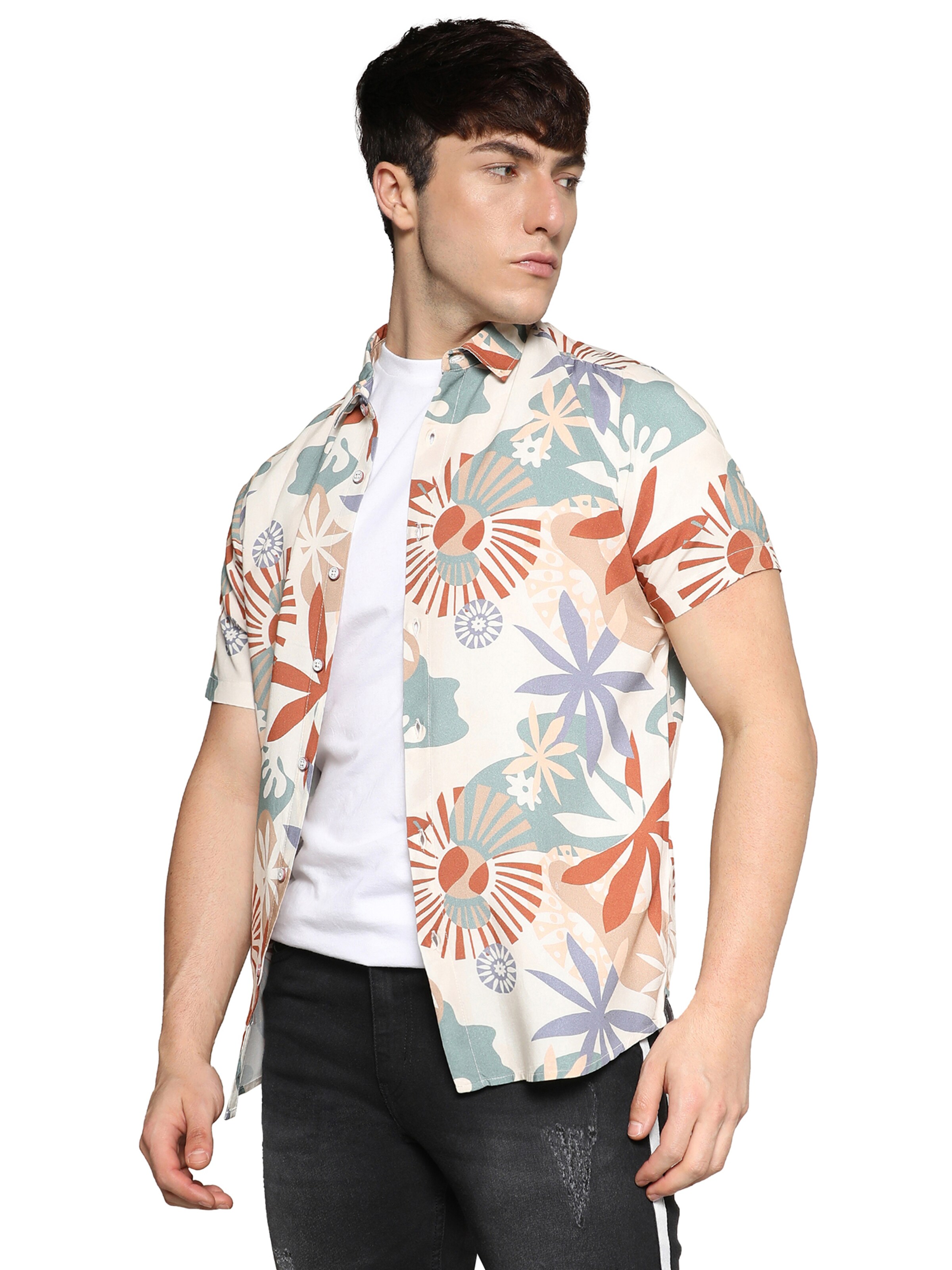 Coupe regular Chemise ' Legend ' Campus Sutra en mélange de couleurs