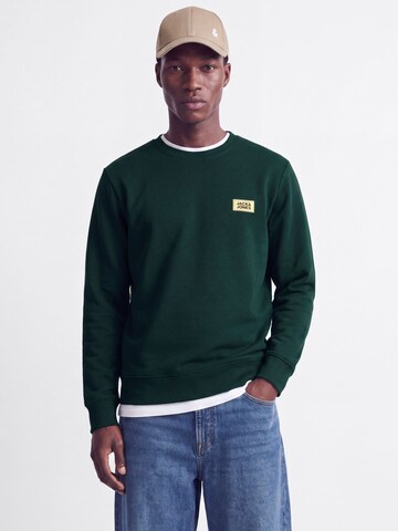 Sweat-shirt 'JJRush' JACK & JONES en vert : devant