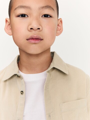 MANGO KIDS Regular fit Button Up Shirt 'COEN' in Beige