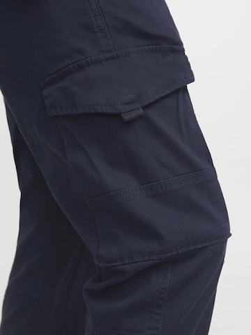 JACK & JONES Tapered Cargobroek 'JJIPAUL JJFLAKE' in Blauw