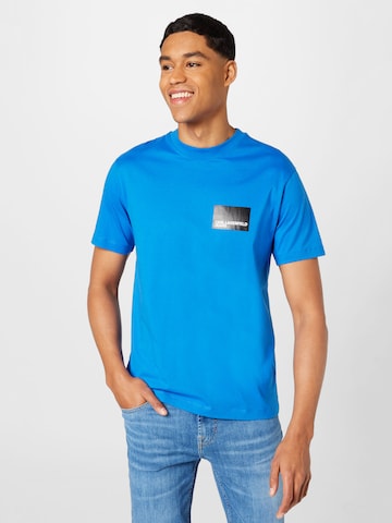 KARL LAGERFELD JEANS - Camiseta en azul: frente