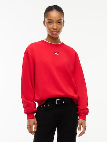 Tommy Jeans Collegepaita värissä punainen: etupuoli
