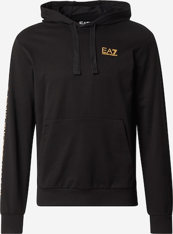 Felpa di EA7 Emporio Armani in nero: frontale