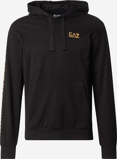 EA7 Emporio Armani Sweater majica u tamo žuta / crna, Pregled proizvoda