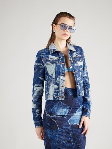 Veste mi-saison Versace Jeans Couture en bleu : devant