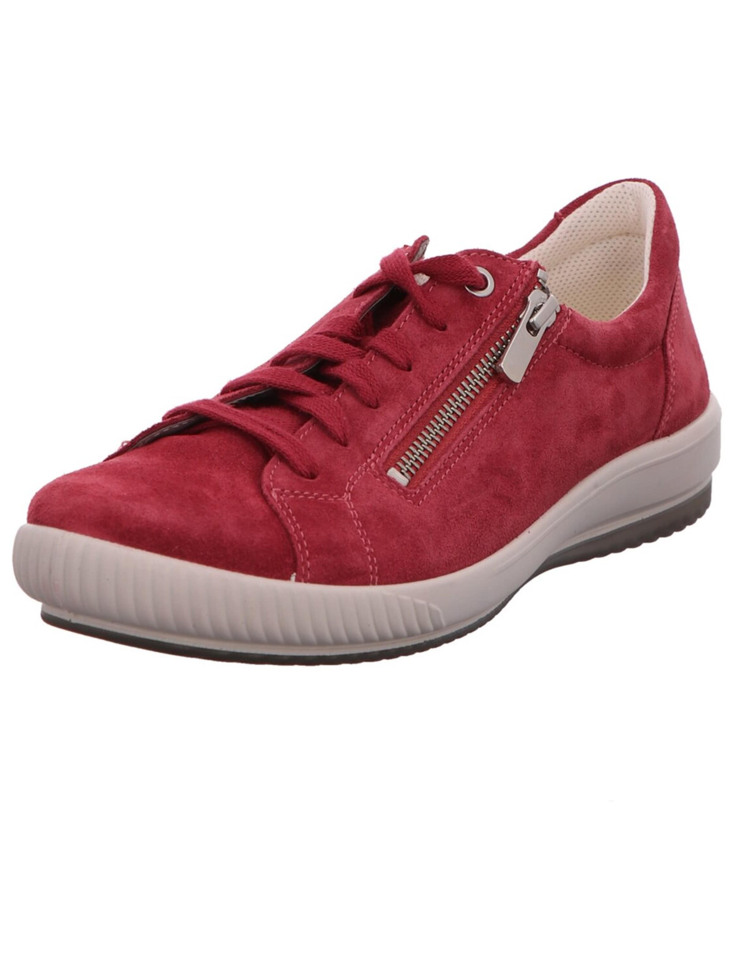 Legero Veterschoen 'Sneaker Damen 2-001162-5550 Rauleder in rot' in Rood: voorkant