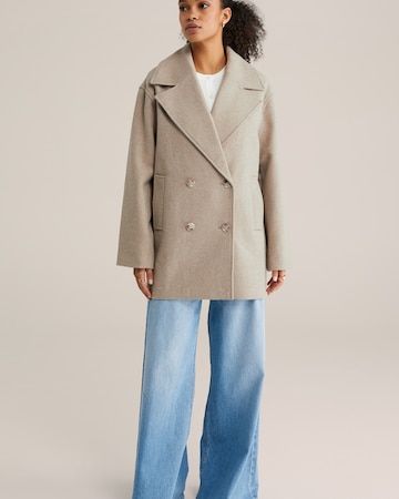 WE Fashion - Sobretudo meia-estação em bege