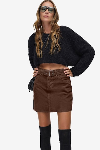 No Matter What Skirt in Brown: front