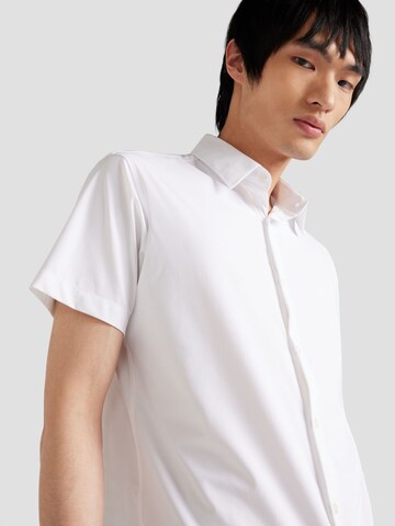 JACK & JONES Slim fit Button Up Shirt 'JPRBLAACTIVE' in White