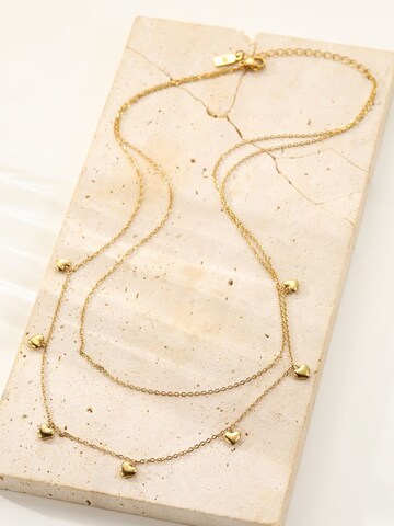 Hey Happiness - Cadena 'Heart Layers' en oro