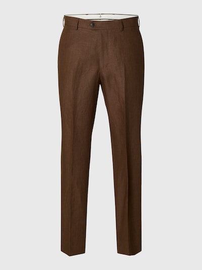 SELECTED Pantalon à plis en marron, Vue avec produit