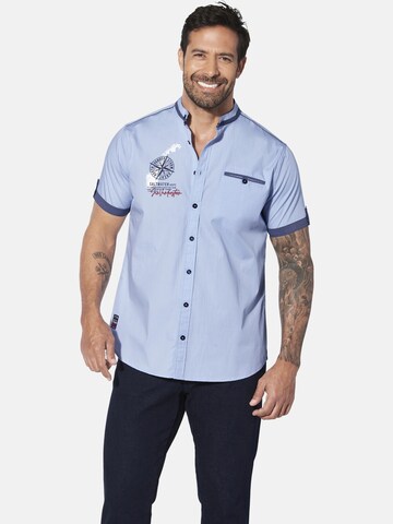 Jan Vanderstorm Comfort Fit Hemd ' Bergthal ' in Blau: Vorderseite