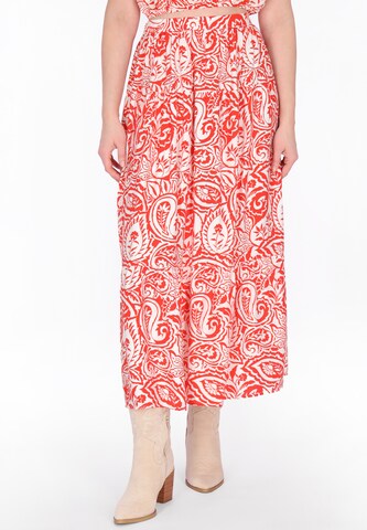 usha FESTIVAL - Falda 'Festival' en naranja: frente