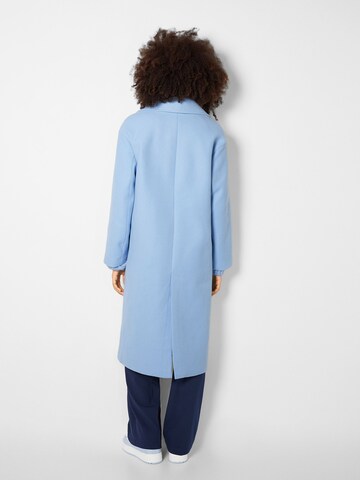 Bershka Between-Seasons Coat in Blue