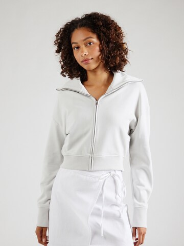 Calvin Klein Jeans Zip-Up Hoodie in Grey: front