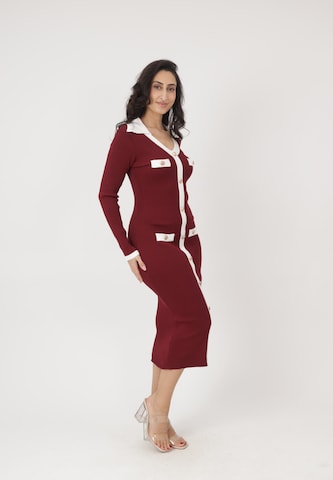 Robes en maille Elara en rouge