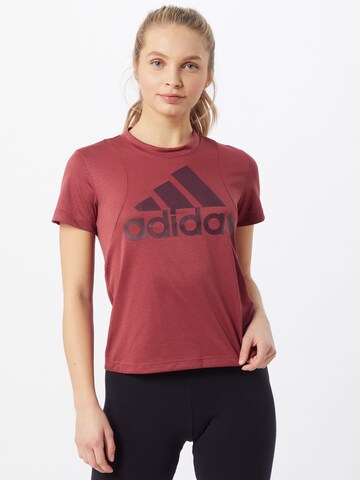 ADIDAS SPORTSWEAR T-Shirt in Rot: predná strana