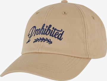 Prohibited Cap in Beige: front