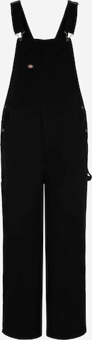 DICKIESregular Hlače s tregerima - crna boja: prednji dio