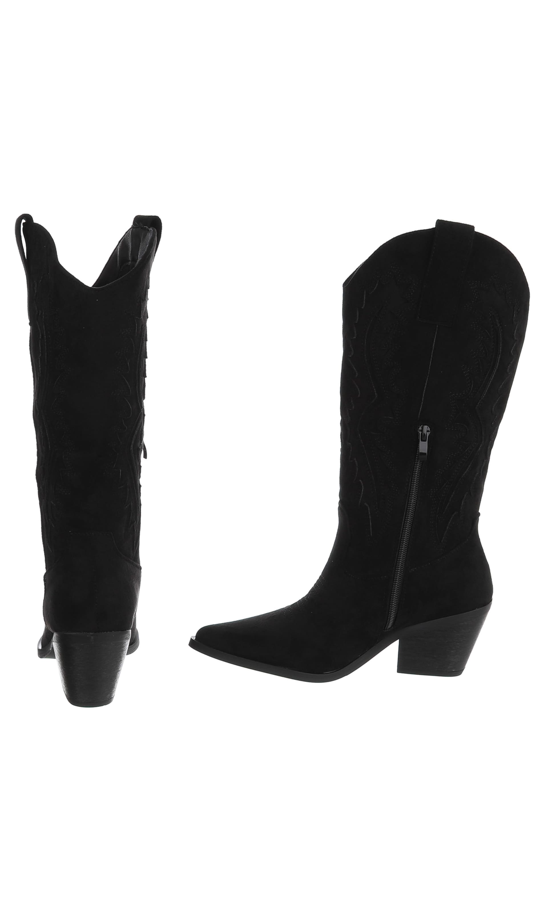 Ital-Design Cowboy Boots in Black