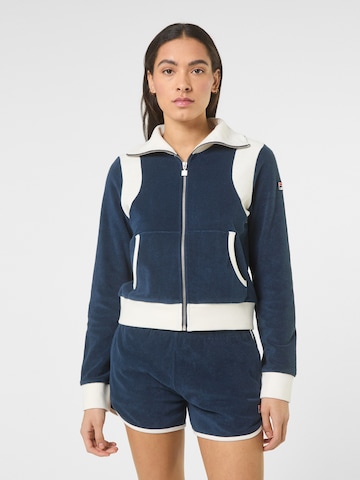 FILA Sweatvest 'ADRIANO fitted towelling track jacket' in Blauw: voorkant