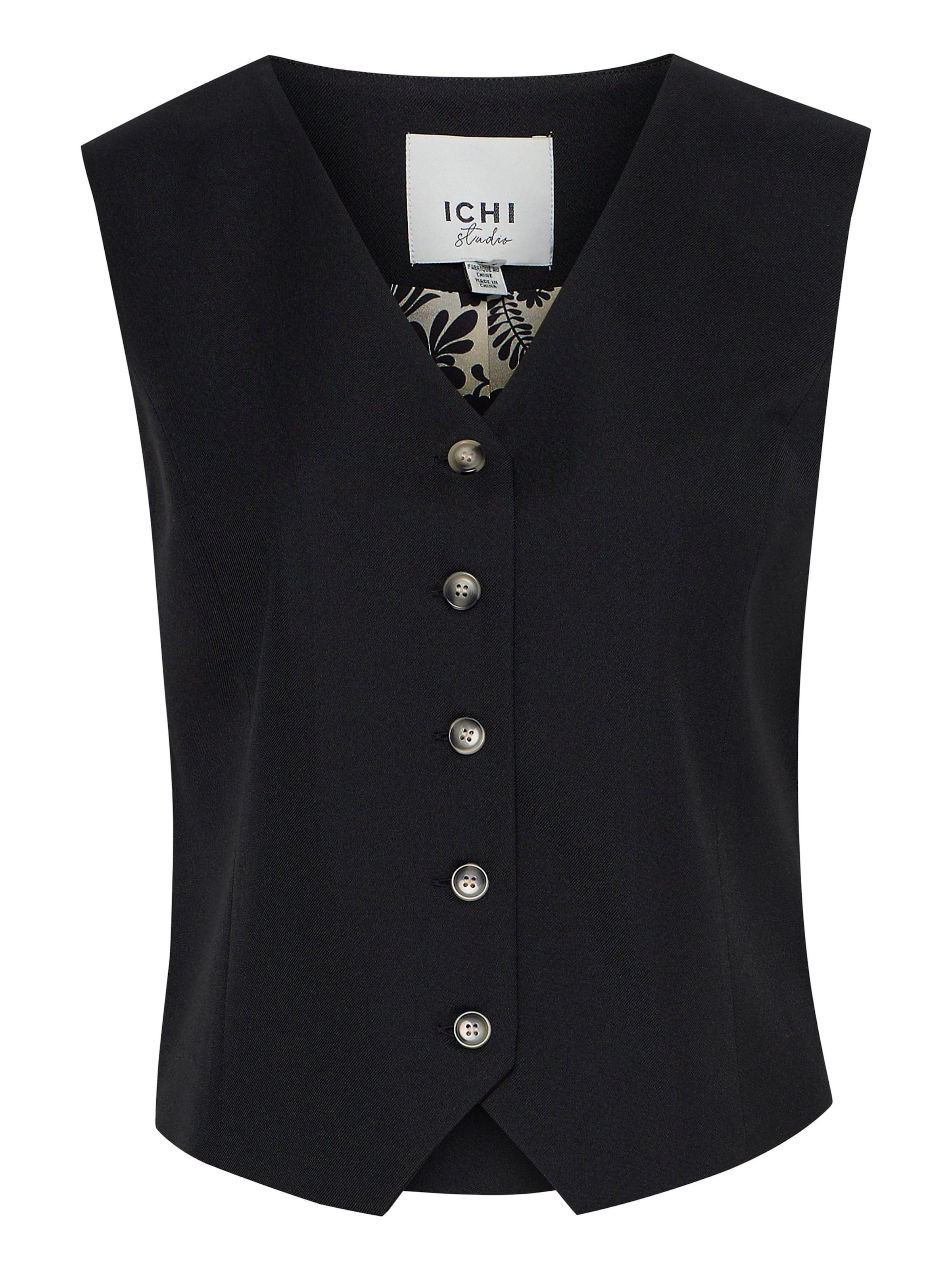 ICHI Kamizelka do garnituru 'ZIMMIE WA2' w kolorze czarny: przód