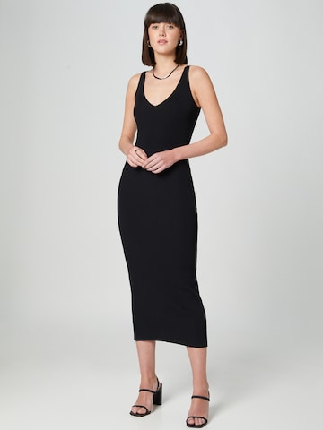 Guido Maria Kretschmer Women - Vestido de malha 'Agnes' em preto: frente