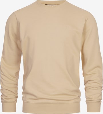 INDICODE JEANS Sweatshirt 'Holt' in Beige: voorkant