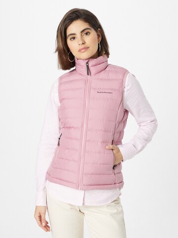 Gilet de sport PEAK PERFORMANCE en rose : devant