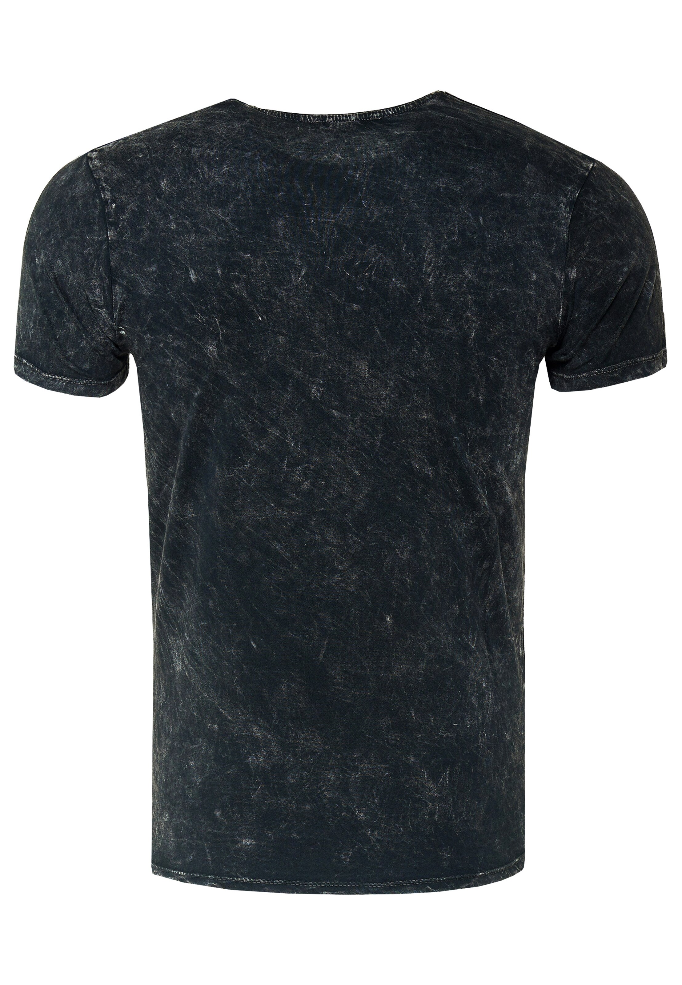 Rusty Neal T-Shirt mit coolem Print in Grau